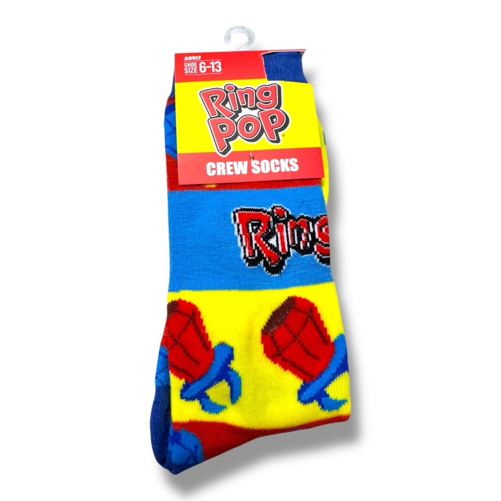 New ring pop Crew Socks - Blue and Yellow